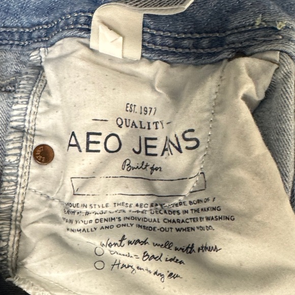 AEO American Eagle Outfitters Light Blue Boot Cut Kick Boot Stretch Blue Jeans - Picture 4 of 12